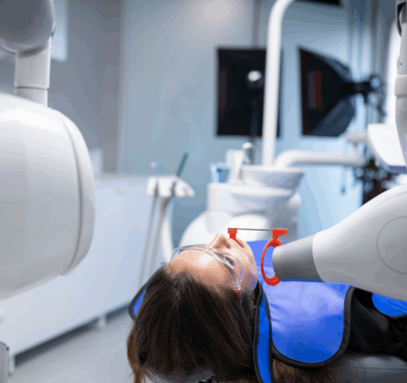 bite-wing dental x-rays being taken for a patient